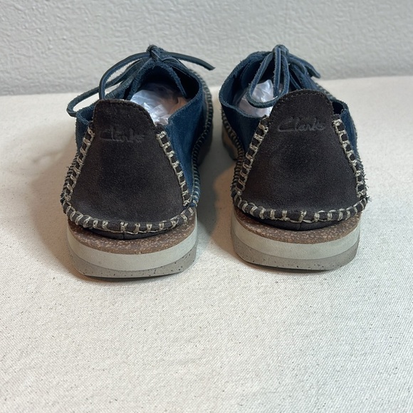 Clarks Tor Collection Men’s Navy Suede Lace-Up Shoes | Size 9.5 - Picture 3 of 6